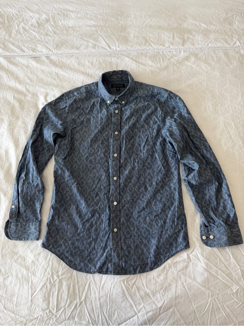Banana Republic Slim Denim Chambray Shirt - Small